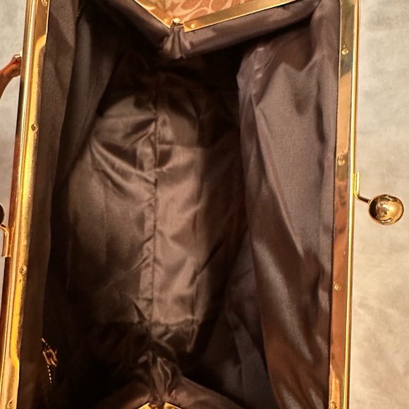 Brown Patterned Women's Clutch - Picture 4 of 7